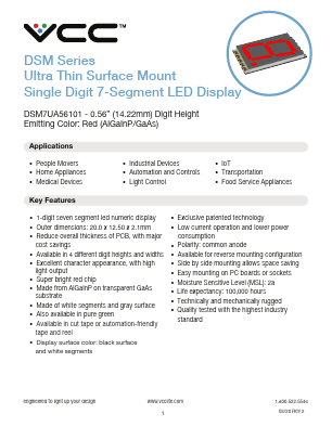 DSM7UA56101 Datasheet PDF Visual Communications Company