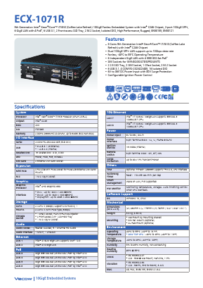 ECX-1071R Datasheet PDF Vecow Co., Ltd.