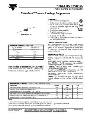 P4KE100 Datasheet PDF Vishay Siliconix