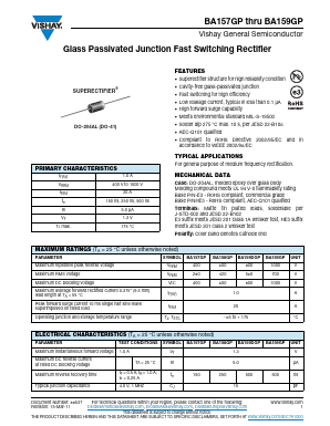 BA159GPHE3 Datasheet PDF Vishay Siliconix