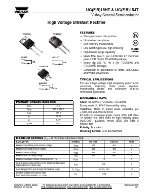 UGF15JT-E3/45 Datasheet PDF Vishay Siliconix
