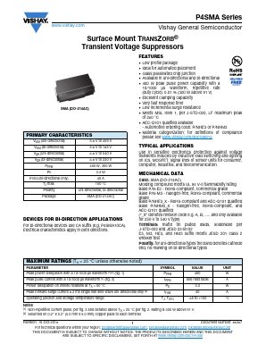 P4SMA170CA-M3/61 Datasheet PDF Vishay Semiconductors