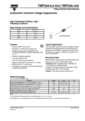TMPG06-43-E3/54 Datasheet PDF Vishay Semiconductors