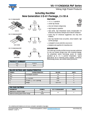111CNQ045ASMPBF Datasheet PDF Vishay Semiconductors