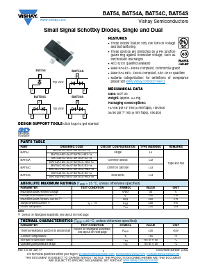 BAT54A-E3-08 Datasheet PDF Vishay Semiconductors