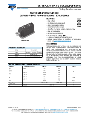 VS-VSK170PBF Datasheet PDF Vishay Semiconductors
