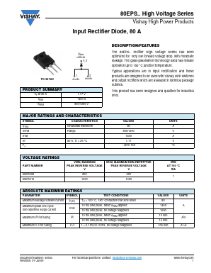 80EPS08PBF Datasheet PDF Vishay Semiconductors