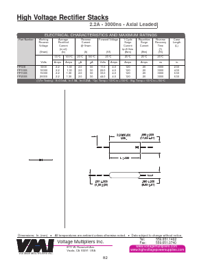 FP100S Datasheet PDF Voltage Multipliers Inc