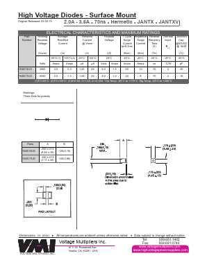 1N6517US Datasheet PDF Voltage Multipliers Inc