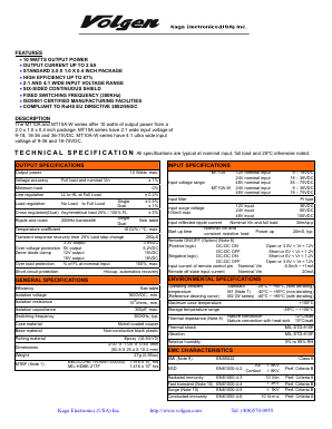 MT10A-1215SI Datasheet PDF Volgen Kaga Electronics Inc.