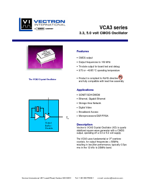 VCA3-F5C-25M00 Datasheet PDF Vectron International