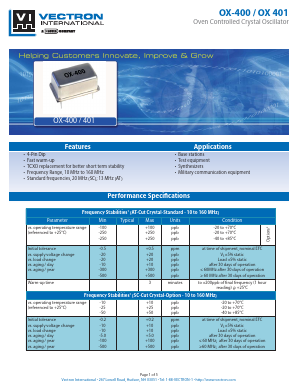 OX-4011-DAP-257 Datasheet PDF Vectron International