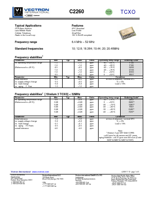 C2260-F807 Datasheet PDF Vectron International