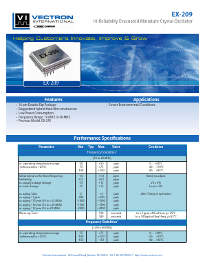 EX-2090-DAS-102S Datasheet PDF Vectron International