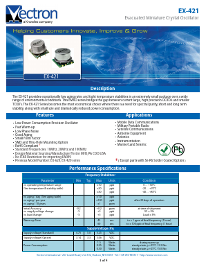 EX-4212-DEA-107 Datasheet PDF Vectron International