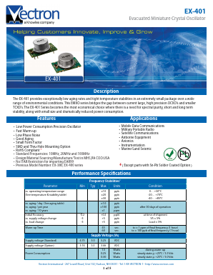 EX-4010-DAE-308 Datasheet PDF Vectron International