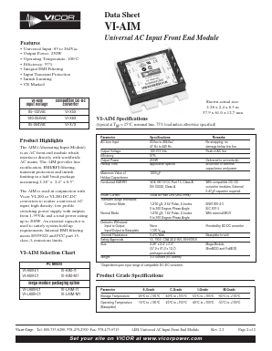 VI-AIM Datasheet PDF Vicor