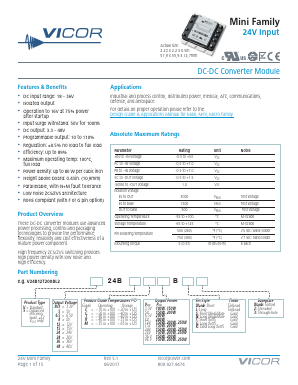 V24B12C250BS Datasheet PDF Vicor