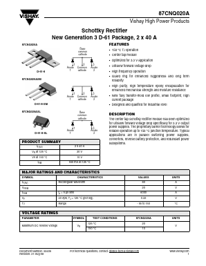 87CNQ020ASM Datasheet PDF Vishay Semiconductors
