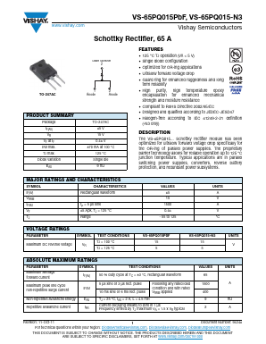 VS-65PQ015PBF Datasheet PDF Vishay Semiconductors
