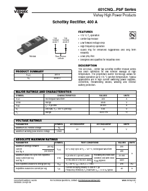 401CNQ045PBF Datasheet PDF Vishay Semiconductors