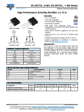 25CTQ035S-M3 Datasheet PDF Vishay Semiconductors