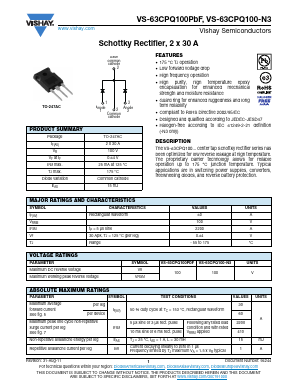 63CPQ100-N3 Datasheet PDF Vishay Semiconductors