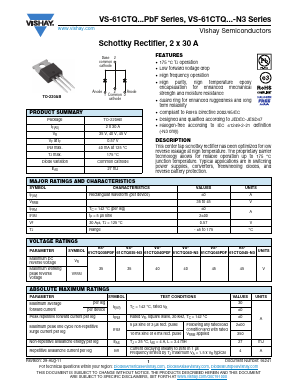 61CTQ040-N3 Datasheet PDF Vishay Semiconductors