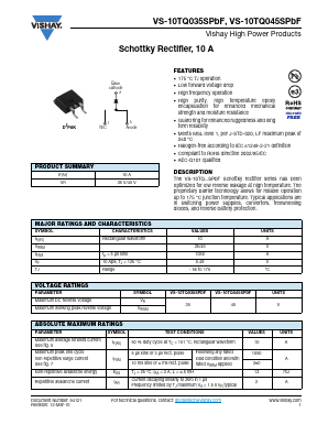 10TQ035STRLPBF Datasheet PDF Vishay Semiconductors