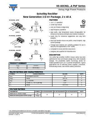 80CNQ040ASLPBF Datasheet PDF Vishay Semiconductors