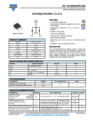 12CWQ04FNTRR-M3 Datasheet PDF Vishay Semiconductors