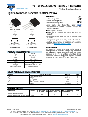 12CTQ035S-M3 Datasheet PDF Vishay Semiconductors