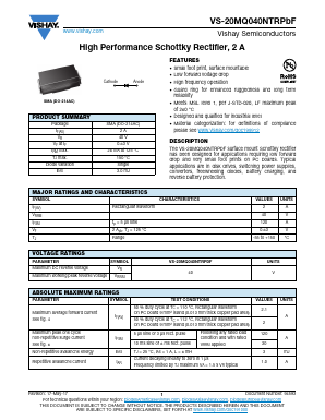 20MQ040NTRPBF Datasheet PDF Vishay Semiconductors
