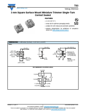 TS3 Datasheet PDF Vishay Semiconductors
