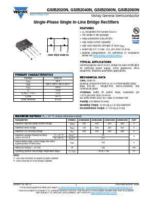 GSIB2020N Datasheet PDF Vishay Semiconductors