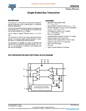 SI9243AEY-T1 Datasheet PDF Vishay Semiconductors