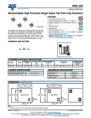 RMK22NMW0016 Datasheet PDF Vishay Semiconductors