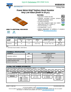 WSBS8536L0500KT Datasheet PDF Vishay Semiconductors