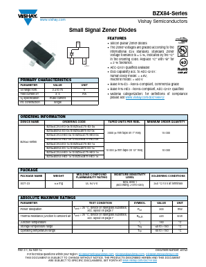 BZX84C9V1 Datasheet PDF Vishay Semiconductors