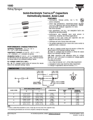 150D476X0010R2B Datasheet PDF Vishay Semiconductors