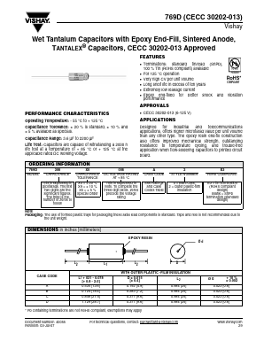 769D397X0010C2 Datasheet PDF Vishay Semiconductors