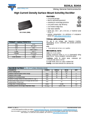 B240A Datasheet PDF Vishay Semiconductors