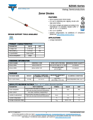 BZX85C22 Datasheet PDF Vishay Semiconductors