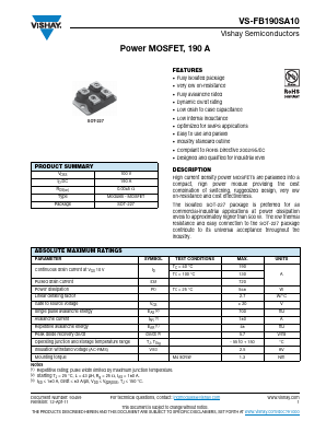 VS-FB190SA10 Datasheet PDF Vishay Semiconductors