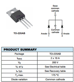 VS-MUR2020CT-N3 Datasheet PDF Vishay Semiconductors
