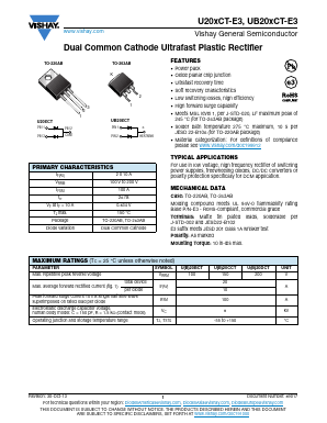 U20DCT-E3 Datasheet PDF Vishay Semiconductors