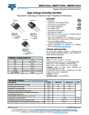 MBRB10H100-E3/45 Datasheet PDF Vishay Semiconductors