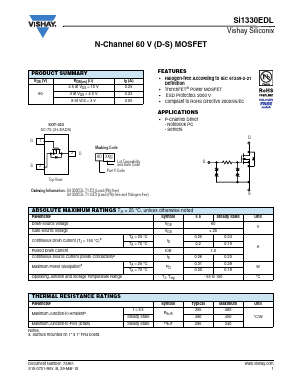 SI1330EDL-T1 Datasheet PDF Vishay Semiconductors