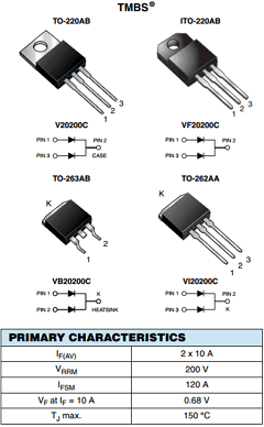 VB20200C-E3-8W Datasheet PDF Vishay Semiconductors
