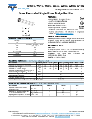 W01G Datasheet PDF Vishay Semiconductors